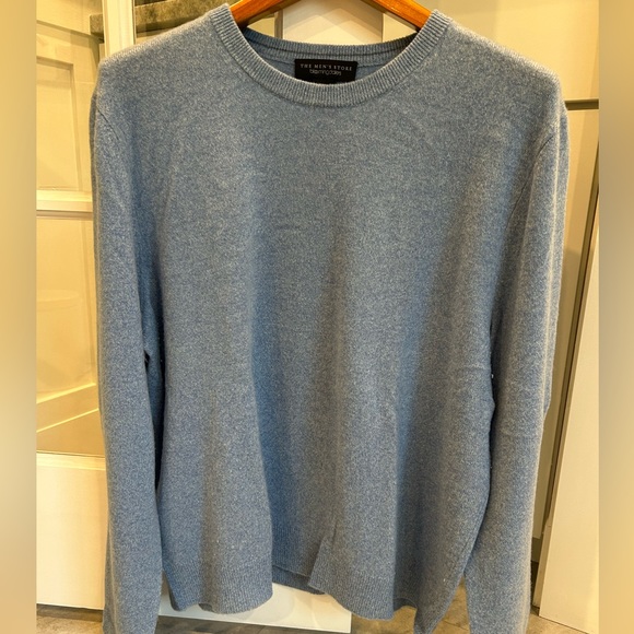 Bloomingdale’s 100% Cashmere Crewneck Sweater in Sky Blue Size XL - Picture 2 of 5